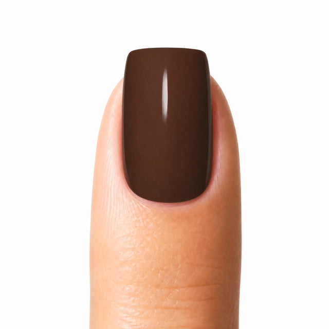 Espresso Press-On Nails, Short Square — Packshot fond blanc (variante / Shopping)