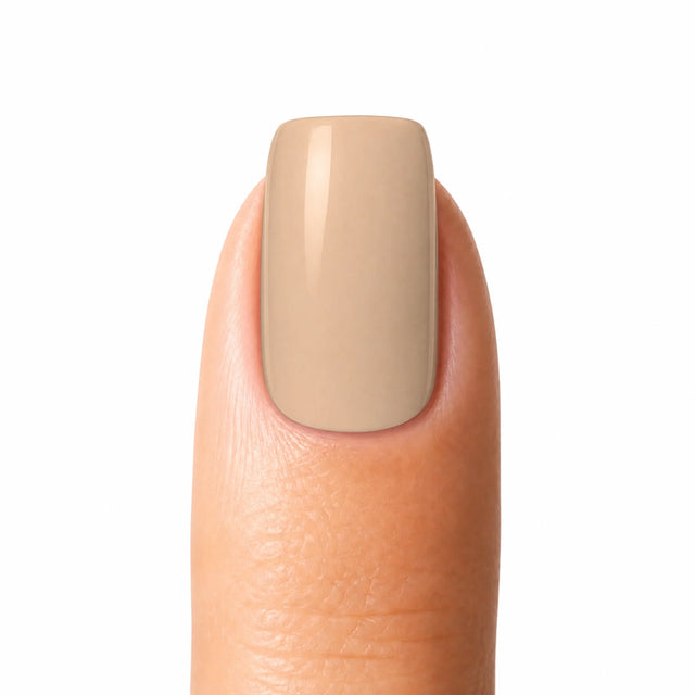 Latte Press-On Nails, Short Square — Packshot fond blanc (variante / Shopping)