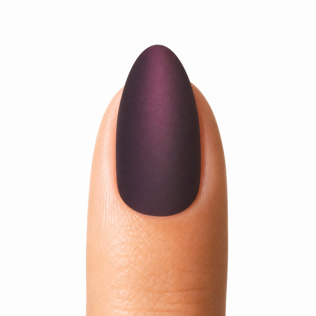 Matte Press-On Nails, Almond Medium — Packshot fond blanc (variante / Shopping)
