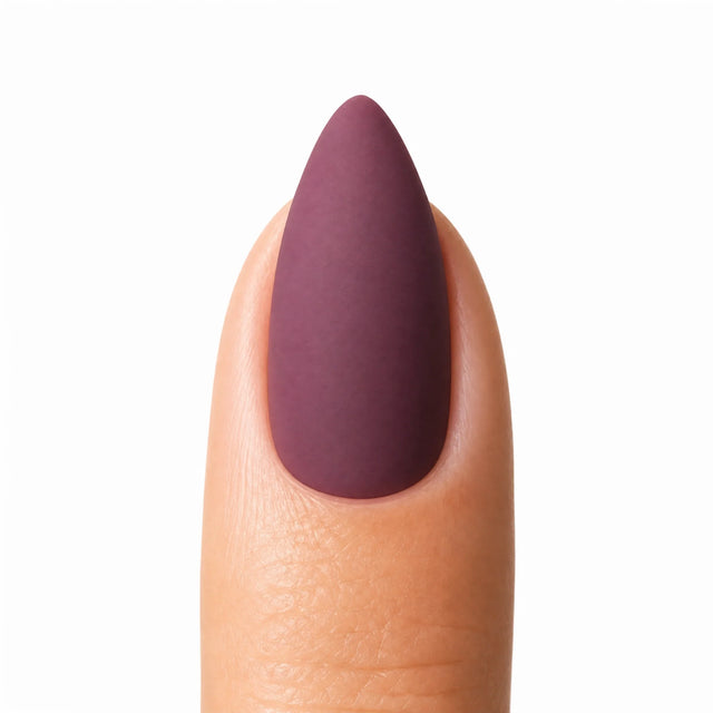Matte Press-On Nails, Almond Medium — Packshot fond blanc (variante / Shopping)