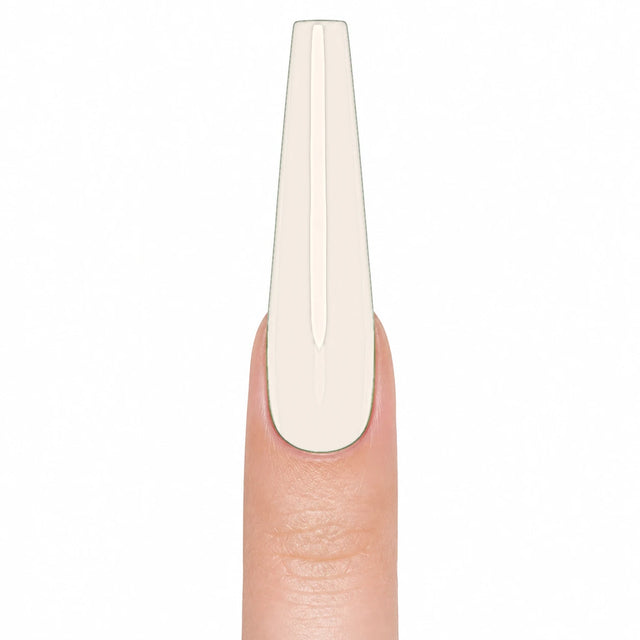 Milk Glaze Press-On Nails, Long Coffin