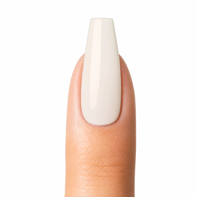 Milk Glaze Press-On Nails, Medium Coffin — Packshot fond blanc (variante / Shopping)