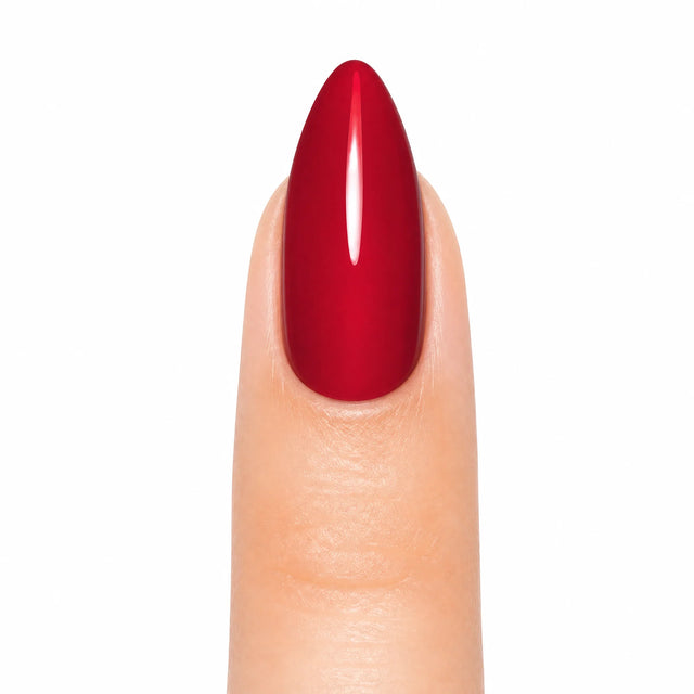 Rouge Press-On Nails, Medium Almond — Packshot fond blanc (variante / Shopping)