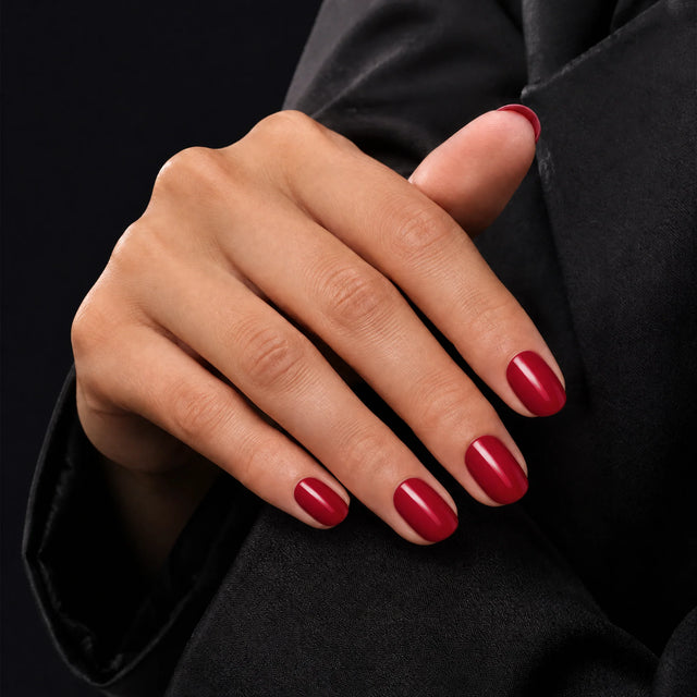 Rouge Press-On Nails, Short Oval