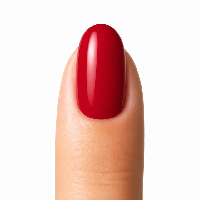 Rouge Press-On Nails, Short Oval — Packshot fond blanc (variante / Shopping)