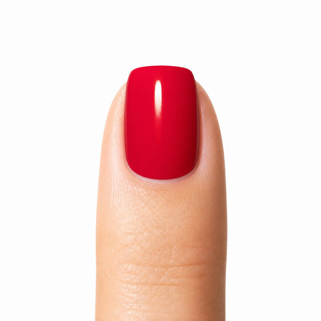 Rouge Press-On Nails, Short Square — Packshot fond blanc (variante / Shopping)