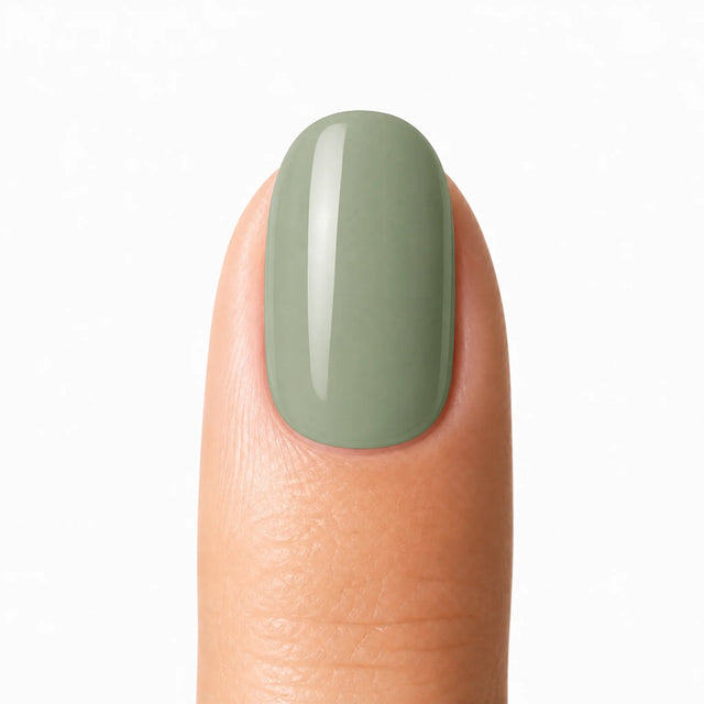 Sage Press-On Nails, Short Oval — Packshot fond blanc (variante / Shopping)