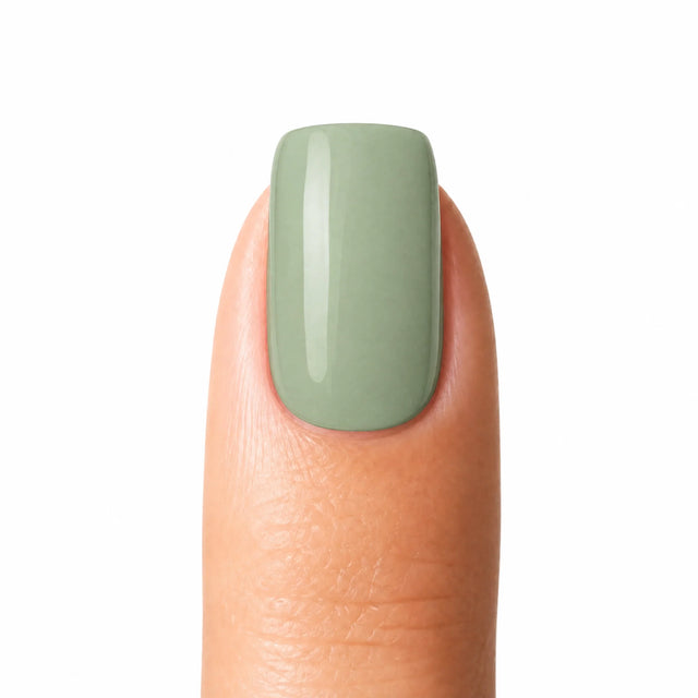 Sage Press-On Nails, Short Square — Packshot fond blanc (variante / Shopping)
