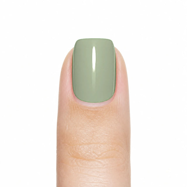 Sage Press-On Nails, Short Square