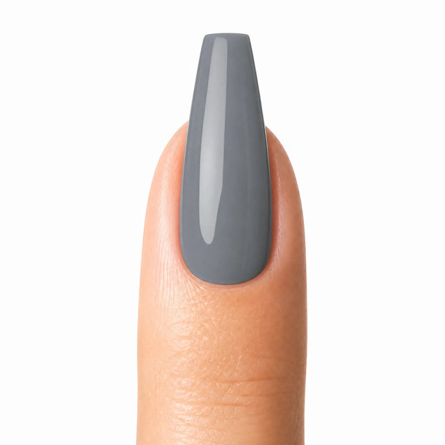 Slate Press-On Nails, Medium Coffin — Packshot fond blanc (variante / Shopping)