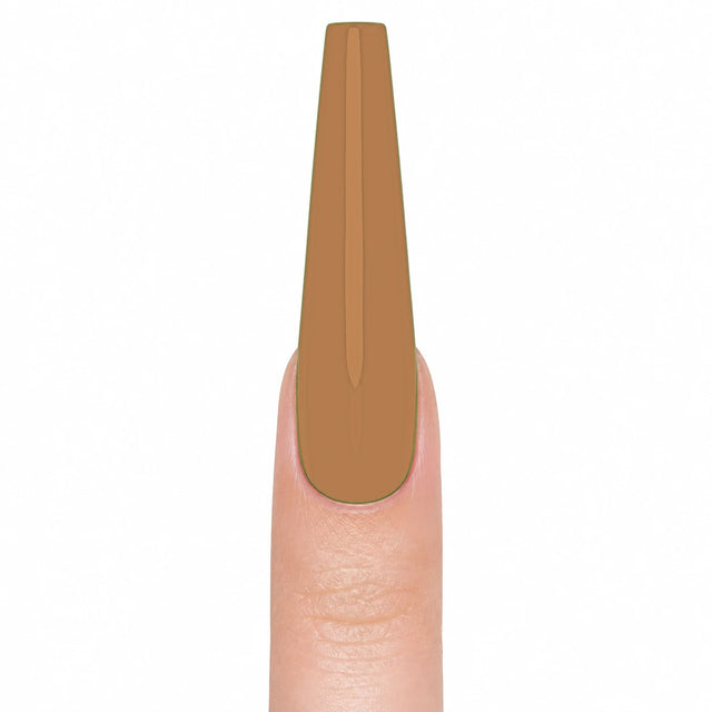 Toffee Press-On Nails, Long Coffin