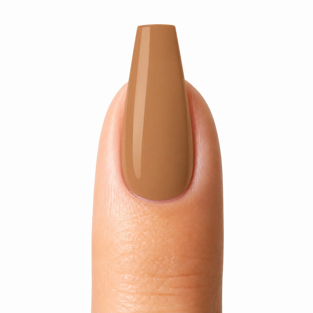Toffee Press-On Nails, Medium Coffin — Packshot fond blanc (variante / Shopping)