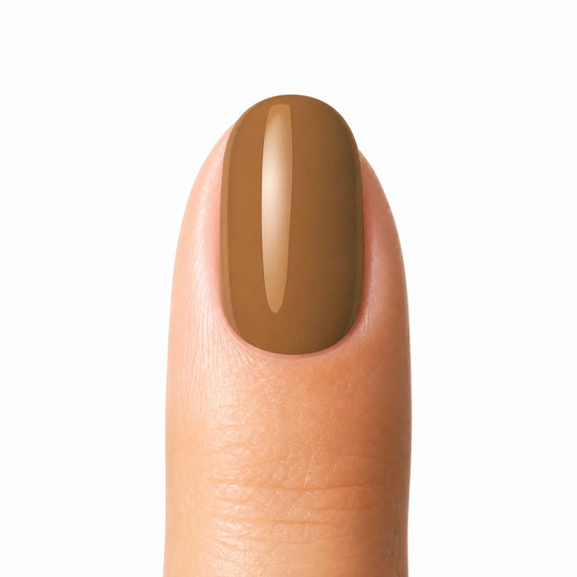Toffee Press-On Nails, Short Oval — Packshot fond blanc (variante / Shopping)