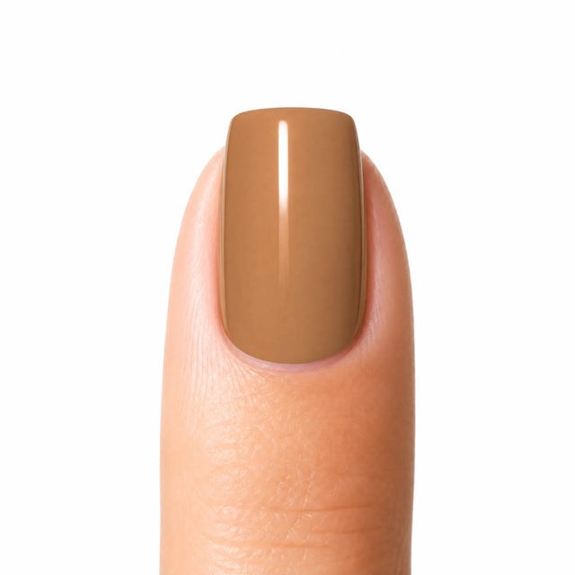Toffee Press-On Nails, Short Square — Packshot fond blanc (variante / Shopping)