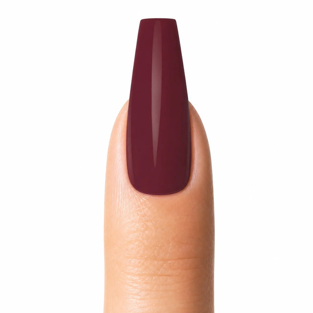 Wine Press-On Nails, Medium Coffin — Packshot fond blanc (variante / Shopping)